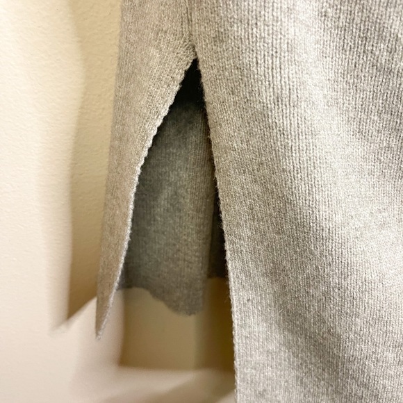 Nothing Fits But | Wrap Wool Knit Nursing Sweater Dress In Grey One Size! - Picture 6 of 7